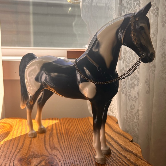 Vintage 1950s Breyer black/white western horse - Picture 2 of 14
